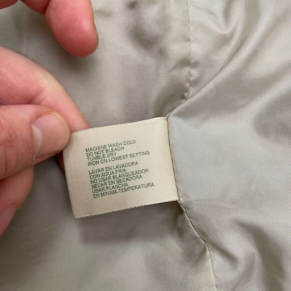 St. John's Bay Hoodie Long coat Jacket Womens Petite Medium Beige Button Casual - Picture 14 of 16